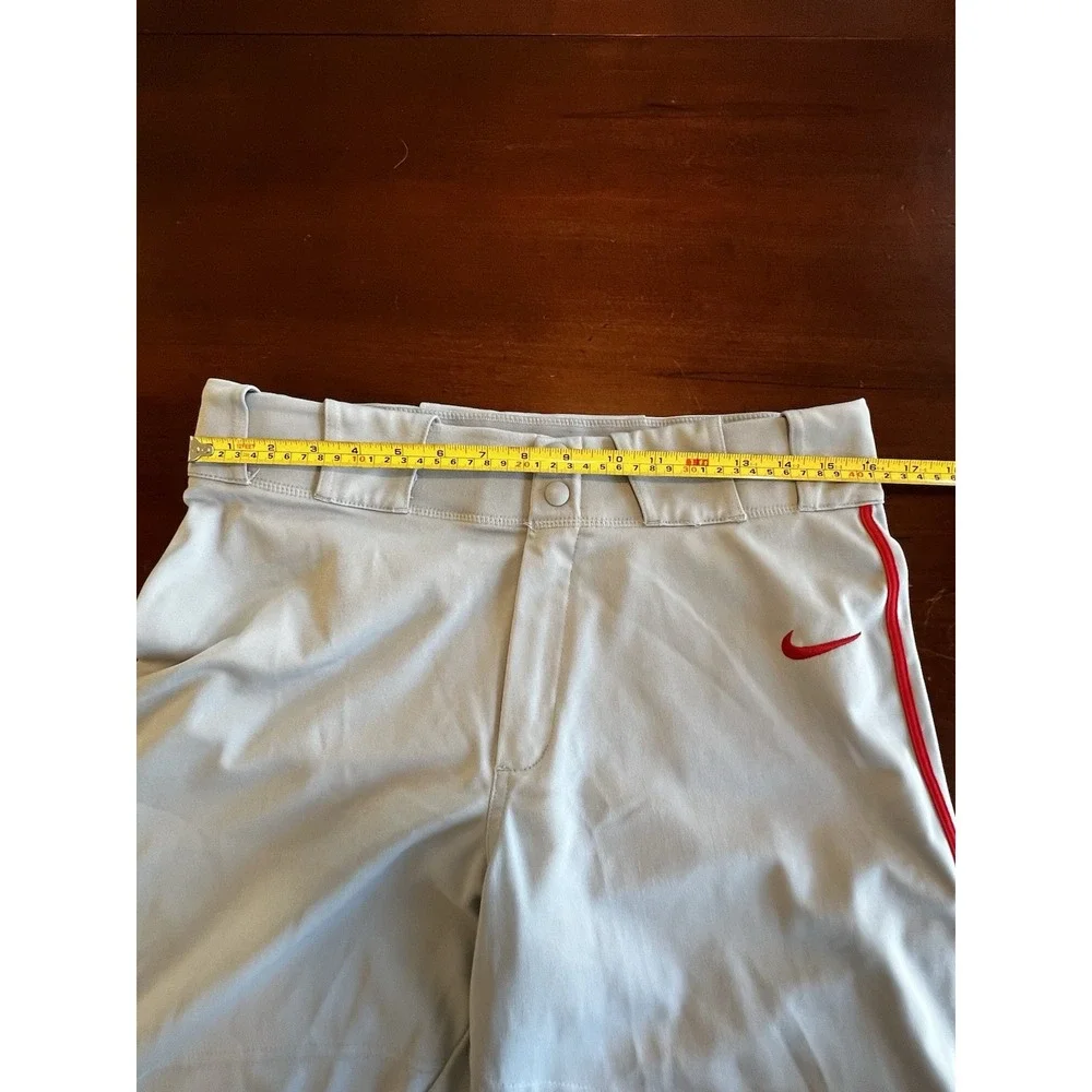 Nike Men's Baseball Pants Gray with Red‎ Stripe Size L